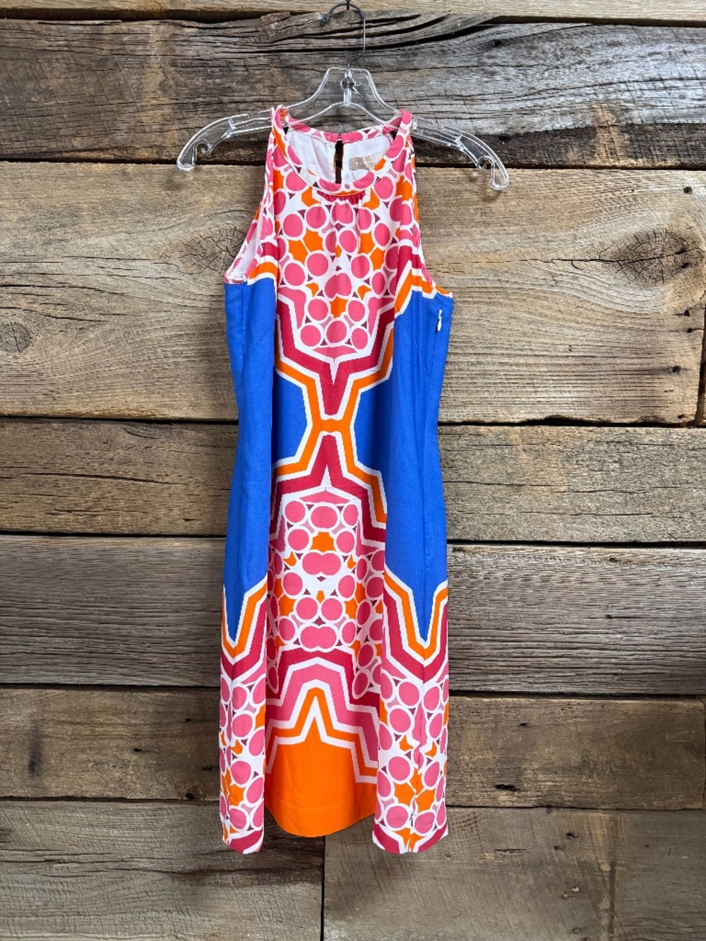 NWT Banana Republic Halter Dress, Pink/Orange/Blue/White, Size 2